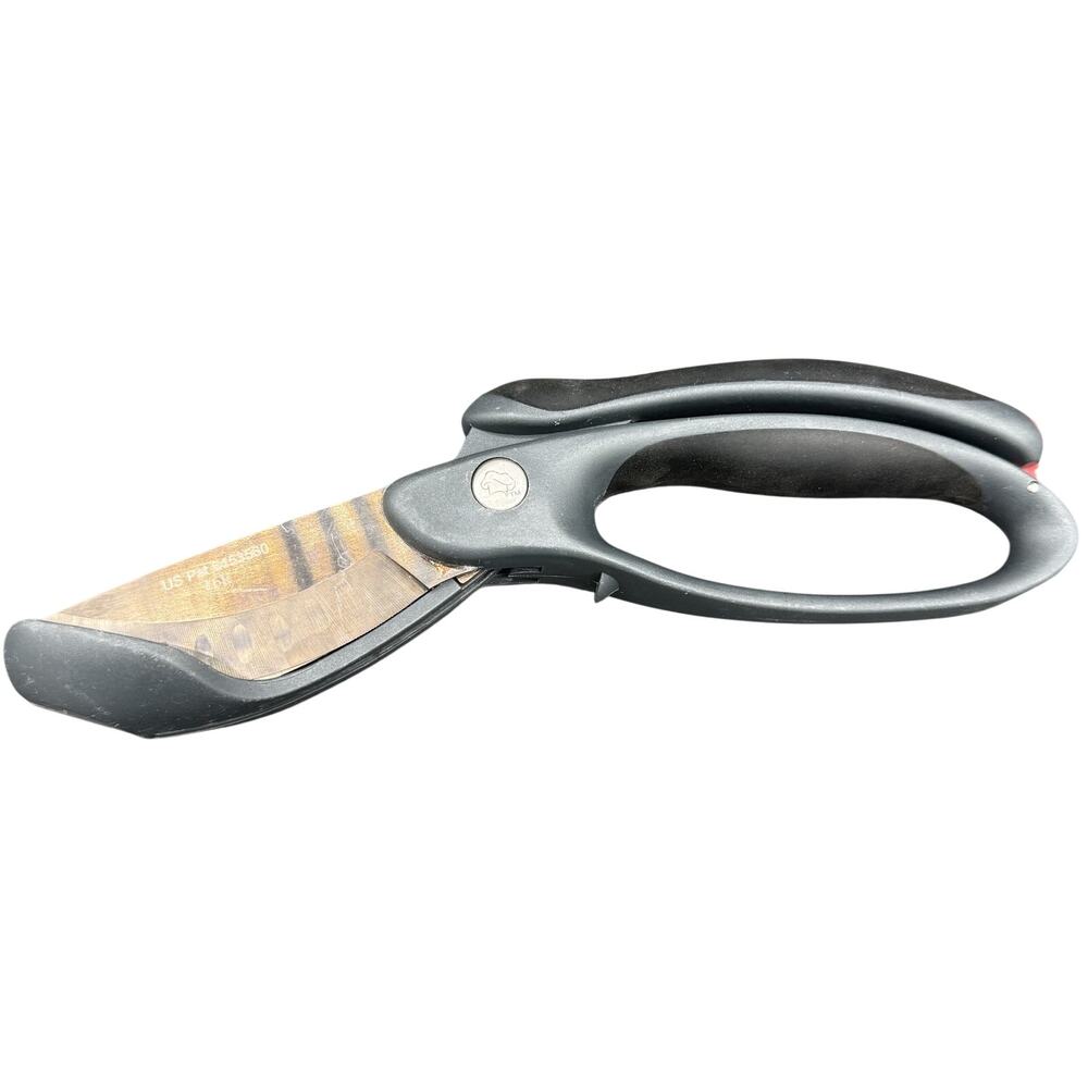 ✂️ Pampered Chef 1077 Gray Black Kitchen Shears Vintage Utility Scissors - Picture 1 of 4